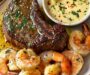 Creamy Garlic Parmesan Steak and Shrimp