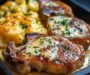 Tender Garlic Butter Pork Chops with Cheesy Potatoes