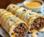 Cheesy Ground Beef Delight Wrap with Creamy Sauce