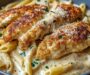 Crispy Parmesan-Crusted Chicken Penne with Creamy Sauce