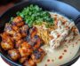 Fiery Chicken Ramen with Creamy Garlic Sauce