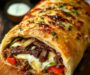 Mozzarella Cheesesteak Stromboli 