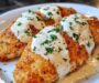 Parmesan Crusted Chicken with Creamy Garlic Sauce