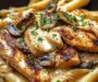 Rich Chicken and Mushroom Pasta in Velvety Cream Sauce