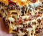 PARMESAN GARLIC BACON CHEESEBURGER LASAGNA (Absolutely delicious)