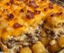 Cheesy Bacon Cheeseburger Tater Tot Casserole