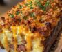 BACON AND SAUSAGE-STUFFED POTATO LOAF  (a hearty and delicious comfort food)