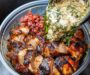 Chimichurri Grilled Chicken Bowl with Garlic Sauce 