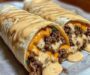 Cheesy Ground Beef Delight Wrap with Creamy Sauce