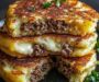 Potato Pancakes with Savory Beef and Cheese