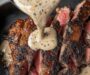 Peppercorn Crusted Steak with Creamy Peppercorn Sauce