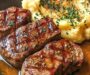 Garlic Butter Steak Bites and Mash